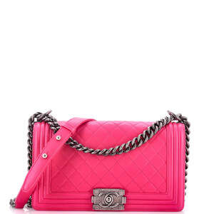 Chanel Old Medium Boy Flap Bag Quilted Calfskin